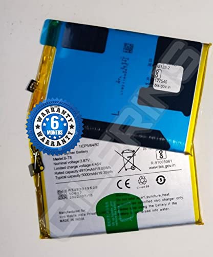 Image of THE BATTERY STORE Orignal B-T6 Battery for Vivo Battery with 6 Month Warranty and High Capacity Battery Backup Carefully Check Your Phone Model and Purchase (for B-T6)