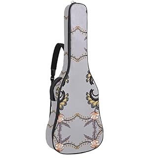 Art Flowers Étui de protection rembourré pour guitare acoustique classique, Multicolore 06, 42.9×16.9×4.7 in, Organiseur… - Les Beatles, Paul McCartney, John Lennon, RIngo Starr, George Harrison