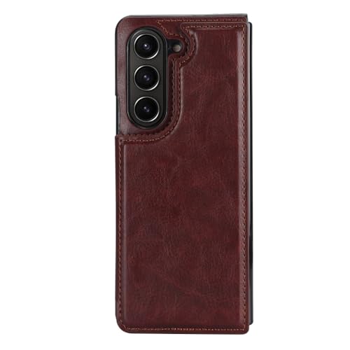 Étui en cuir PU pour Galaxy Z Fold 3 avec porte-cartes de crédit, idéal pour le quotidien