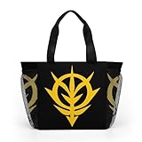 [ZYUNYZL] ミニトートバッグ レディース 機動戦士ガンダム ジオン公国軍 買い物袋 ショッピングバッグ ランチバッグ 手提げ 肩掛け 大容量 耐久性 通勤 仕切り 散歩