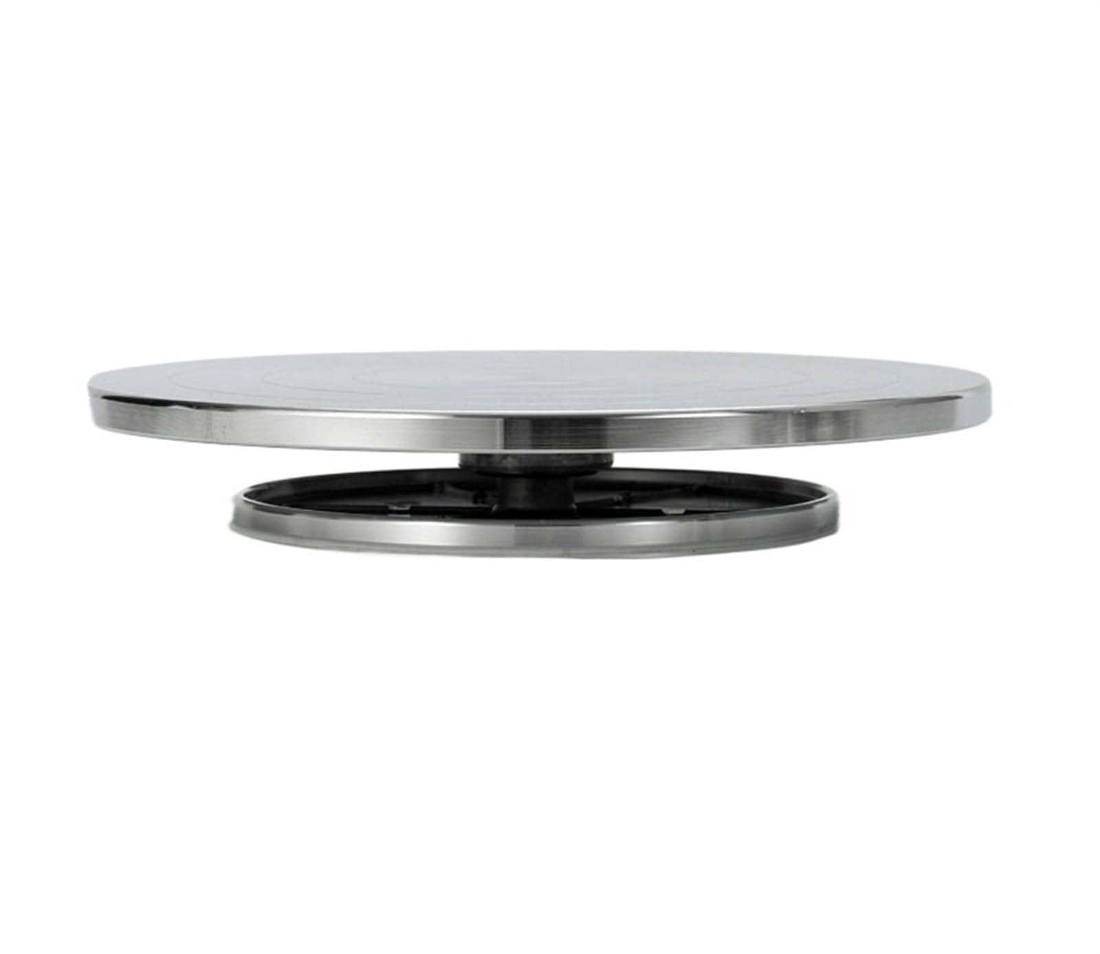 Plateau tournant de sculpture double face, modèle fait à la main, outil de fabrication de gâteaux en alliage d'aluminium simple for la maison pour Cupcakes, pâtisseries et décorations de gâtea(30cm)