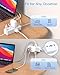 Power Strip Surge Protector - One Beat 6 Widely Outlets with 4 USB Ports (2 USB C), 5 Ft Extension Cord Flat Plug, Wall Mount Outlet Extender Small Power Strip for Travel Home Office College Dorm Room