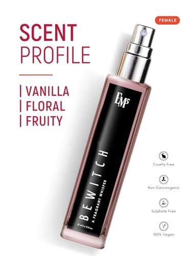 Image of EM5 Bewitch Perfume for Women | Sweet Vanilla Fruity Rose Floral | Eau De Parfum Spray | Luxury Gift for Her | 15 ml