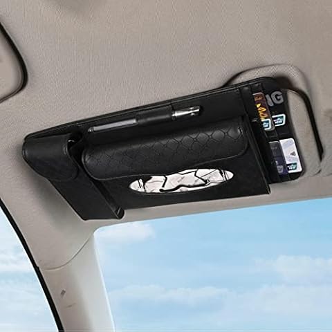 KLSAMNM Tissue Box Holder for Car,Car Visor Tissue Holder,Visor Tissue Box,Car Tissues Holder, Car Napkin Case,Tissue Box Holder for car Visor,Multifunctional Sun Visor Tissue Box(Five Colors) Cover