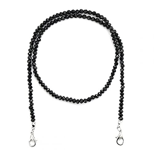 Null Karat Masken-Kette Kristallglas in vielen Farben Farbe Schwarz Cover