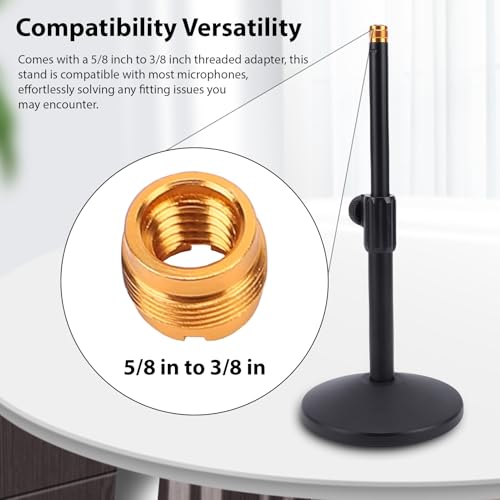 Support de microphone de table en métal lourd stable pour podcast