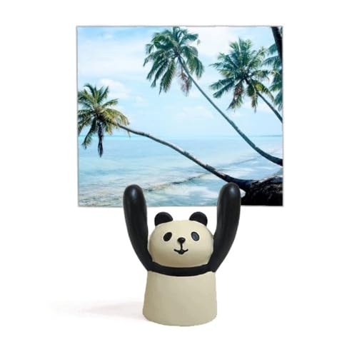 Porte-photo panda et arbre vert Ocean Beach en résine pour bureau