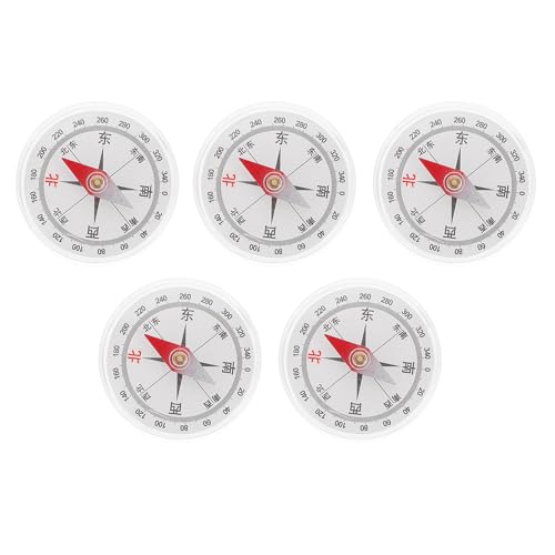 Set de 5 brújulas pequeñas de plástico Hemoton miniatura 1
