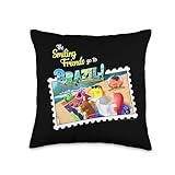 The Smiling Friends Go to Brazil! Throw Pillow