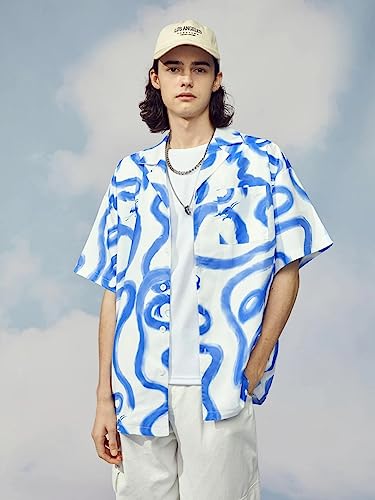 Image of Leriya Fashion Men's Rayon Shirt - Summer Button Down Shirts | Half Sleeve Printed |Formal |Casual Stylish (Available in Plus Size)