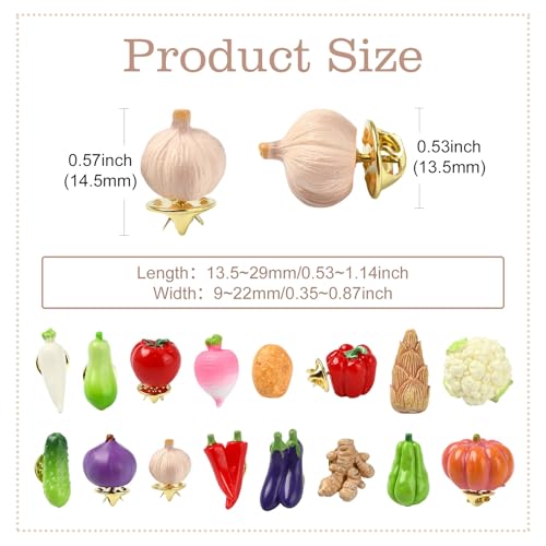 Image of Ipotkitt Bee Rectangle Biology Theme Fruit Vegetable Snake Ice Cream Brooches Insect Dessert Strawberry Lapel Pins for DIY Jewelry Craft Clothes Decor