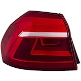 HEADLIGHTSDEPOT Outer Tail Light Compatible With Volkswagen Passat 2016-2017 Driver Side Halogen Rear Tail Lamp