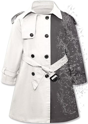Image of Betusline Womens & Girls Waterproof Trench Coat Double Breasted Lapel Overcoat Outerwear, 3 Years - Women 2XL