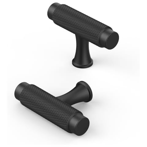 FURNIWARE Pack of 10 Black Cabinet Knobs Cover