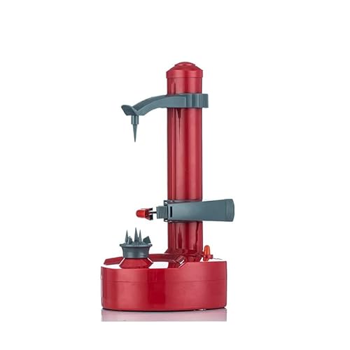 電動皮むき器 自動ピーラー 多機能ピーラー キッチン用品 皮引き りんご/梨/ポテト/野菜/果物削り (レッド)