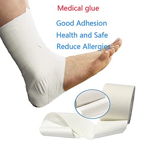 Obtanim 4 Rolls White Athletic Sports Tapes No Sticky Residue - Latex Free Breathable Sports Tape For Athlete & Medical Trainers Gym Fitness Running Tennis Football, 2 Inch X 15Yard #TOP2