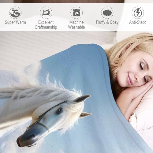 Manta de franela de caballo el regalo útil para amantes de los animales en el hogar 6