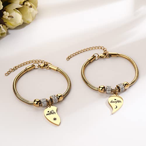 Yonhon Mother Daughter Bracelet Set for 2, Mom Daughter Matching Bracelet for 2 by Yonhon - Image 4