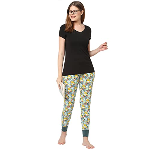 Image of Inner Sense Organic Cotton and Bamboo night pants for women I Anti Odour, Soft, Comfortable, Lightweight, Full-length, Dual-side pocket, Soft pajama for women