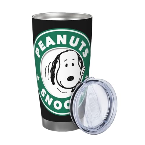 マグカップ スヌーピー (1) コーヒーカップ コンビニカップ 保冷 保温 タンブラー ステンレス製 大容量 真空断熱マグ 蓋付き 持ち運び 直接ドリップ 車用 600ml Straw Three-piece Set