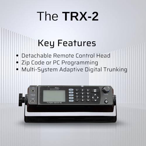 Image of Whistler TRX-2 Digital Police Scanner - Desktop /Mobile Scanner with EZ Scan Software, APCO P25 Phase I & II, DMR, NXDN, and USA /Canada Database Preloaded