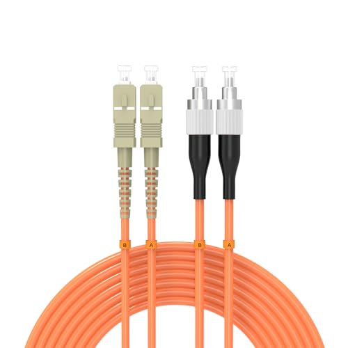 Image of 0.6Meter 2ft SC /UPC-FC /UPC Multi-Mode Fiber Optic Cable SC to FC OM1 Jumper Optical Patch Cord Duplex 62.5 /125um Orange SC-FC
