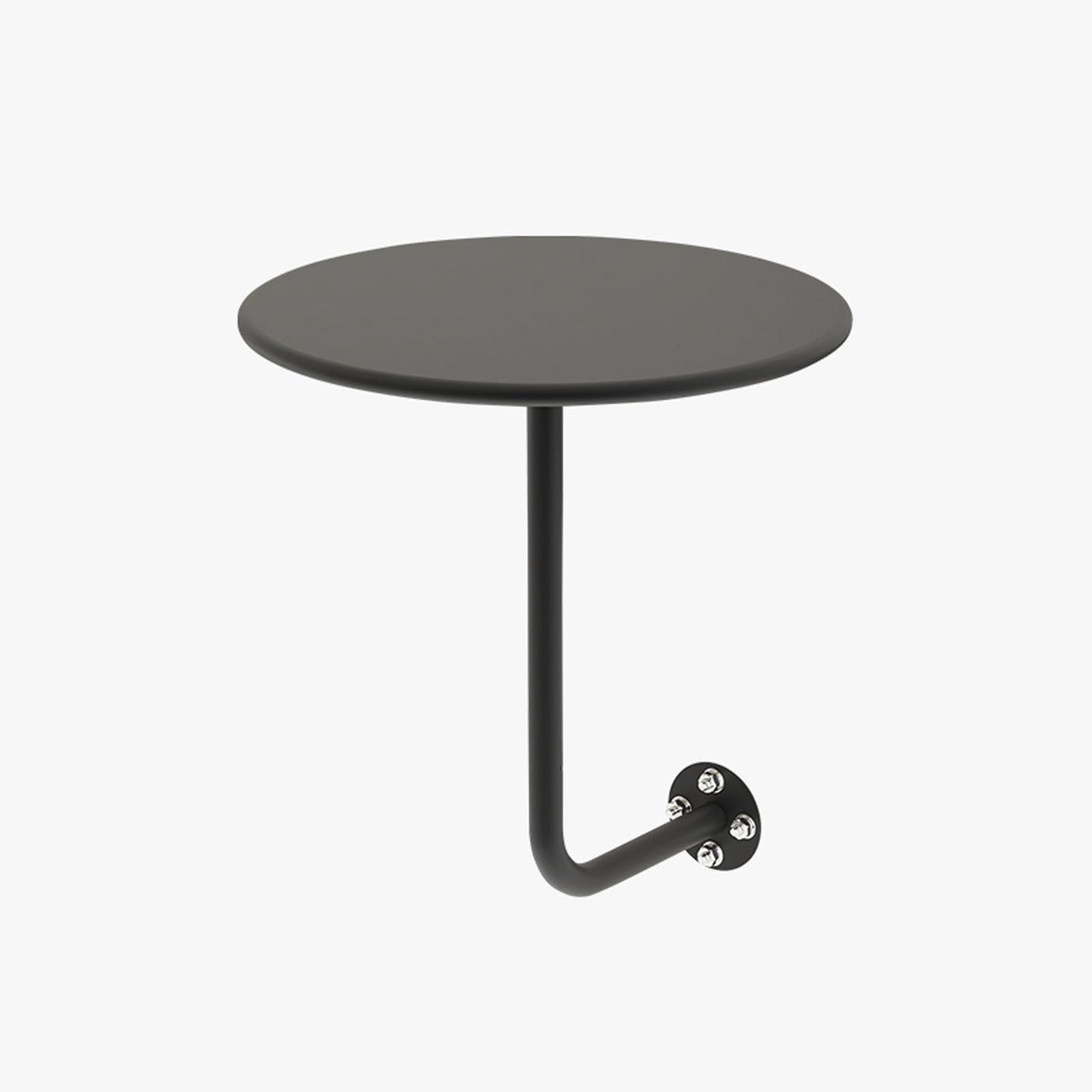 Mesa de hierro resistente que ahorra espacio escritorio redondo de pared para hostelería