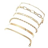 6 Pcs Exquisite Gold Bracelet,Unique Design Gold Stacking Bracelets,Stacking Bracelets for Women,Golden Bracelet for Women,for Ladies and Girls to Wear at Family Gatherings and Holiday Parties