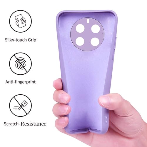 Image of A rtistque Liquid Silicone Back Cover Case for Realme 12 Pro 5G Shockproof TPU Soft Flexible with Camera Protection - Purple
