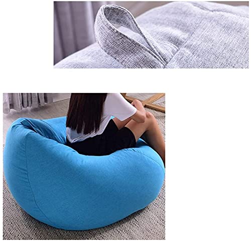 dtkmkj Sitzsack Tatami Lazy Couch Einzel Stoff Sofa Schlafzimmer Wohnzimmer Stuhl Abnehmbar und Waschbar Grau mit… – Bild 7