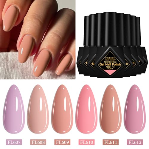 Kit de 8 Esmaltes de Gel para Uñas Colores Neutros miniatura 4