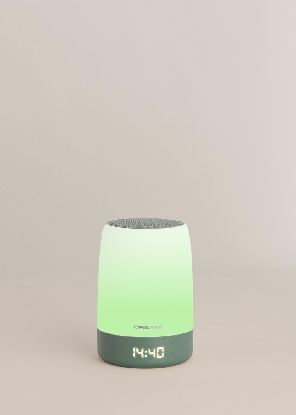 CREATE/BABY DREAM CONNECT/Lámpara de sueño y ruido blanco para bebés con WiFi verde sage/Conexión Bluetooth. 3 funciones. 32 pistas de audio. 8 modos de iluminación LED. 10h de autonomía. 3W