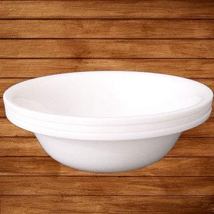 DECORNT Oval Shape Serving Bowl, White Color, Food-Grade Material, 8.2 Inches X 4.7 Inches (Pack of 2)