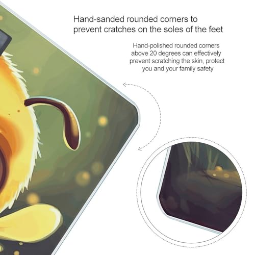 Báscula digital Cute Bee para peso corporal de vidrio templado miniatura 4