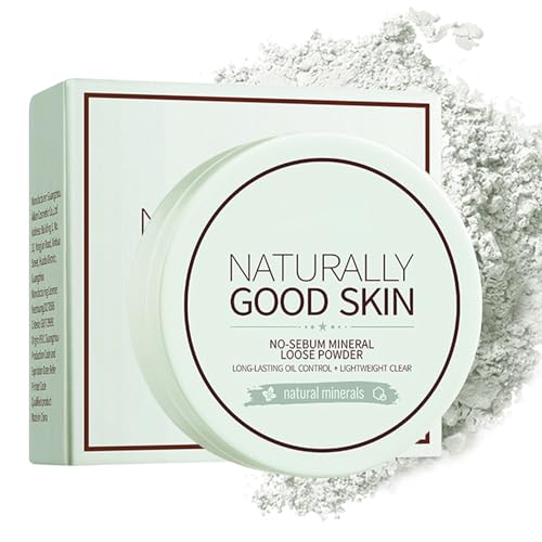 Polvo mineral suelto, control de aceite de larga duración y resistente al agua, maquillaje en polvo, ligero, refrescante y que oculta los poros, contiene extracto de menta