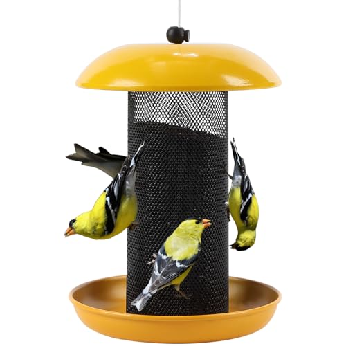 Meleave Finch Feeders for Outside, Finch Feeder for Nyjer/Thistle Seed, 2.5 lbs Seed Capacity