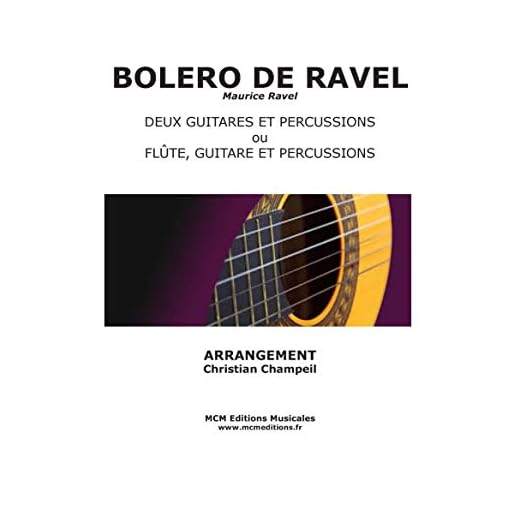 Boléro de Ravel for 2 Guitars and Drums: or Flute,guitar and drums (English Edition)