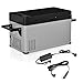 Outsunny Nevera Portátil Compresor 40L Congelador de Coche 12/24V CC hasta -22 ℃ con Pantalla Táctil y Asas Plegables para Barco Camión 67,2x36x40,5 cm Gris y Negro