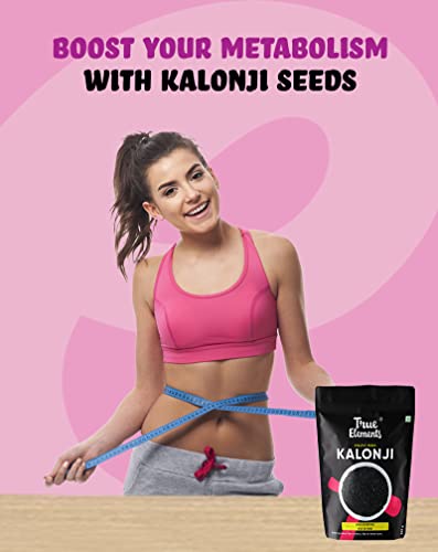 Image of True Elements Kalonji Seeds 100g - Nigella Seeds | Seeds for Hair Growth | 100% Natural | Culinary Spice | Health Benefits | Gluten-Free | Source of Antioxidants | Kala Jeera