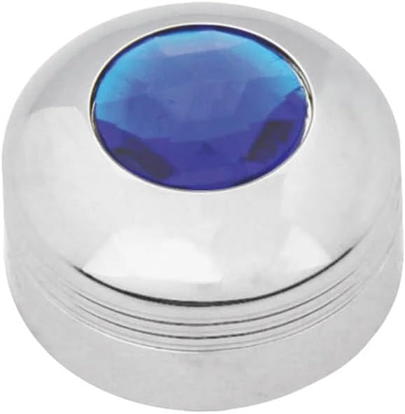 Technical Precision Replacement for Kenworth W900B Year 2002 Chrome AC Control KNOB WBLUE Jewel