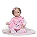 20 Pollici 50 Cm Neonata con Nuovi Capelli in Fibra Silicone Bambole del Bambino Rinato Corpo in Tessuto Bambini Compagno di Giochi Xmas B-Day Regalo