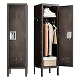 【Design unique】 : l'armoire en métal utilise beaucoup de mousse et des coins métalliques renforcés pour protéger les bords contre les bosses pour éviter d'endommager les panneaux pendant l'expédition, portes avec lamelles muti, aident à augmenter le flux d'air et assurer la ventilation des casiers.