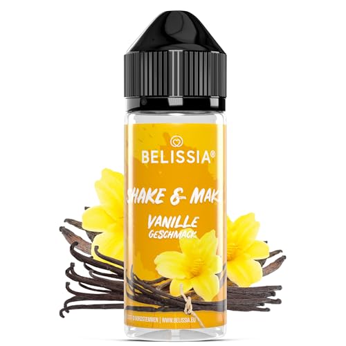 Belissia Shake and Make - Geschmack Vanille - Hochdosiertes Lebensmittel Aroma 10ml mit praktischer Schüttelflasche zum mischen. Für Lebensmittel Kochen Backen Hobby Raumerfrischung uvm.