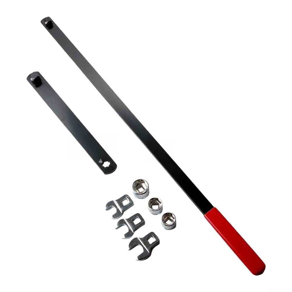 Lecreatekit Set di chiavi per puleggia del motore, kit di strumenti per la rimozione del tendicinghia a serpentina, pulegge trapezoidali, 8 pezzi (B)