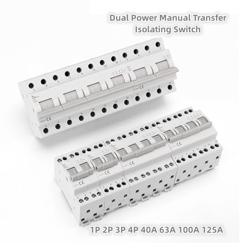Interrupteur de transfert manuel 3P 100A pour inverseur de source modulaire