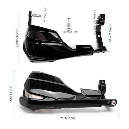 Protège-mains moto éclairé anti-vent guidon 22mm 25mm - 5