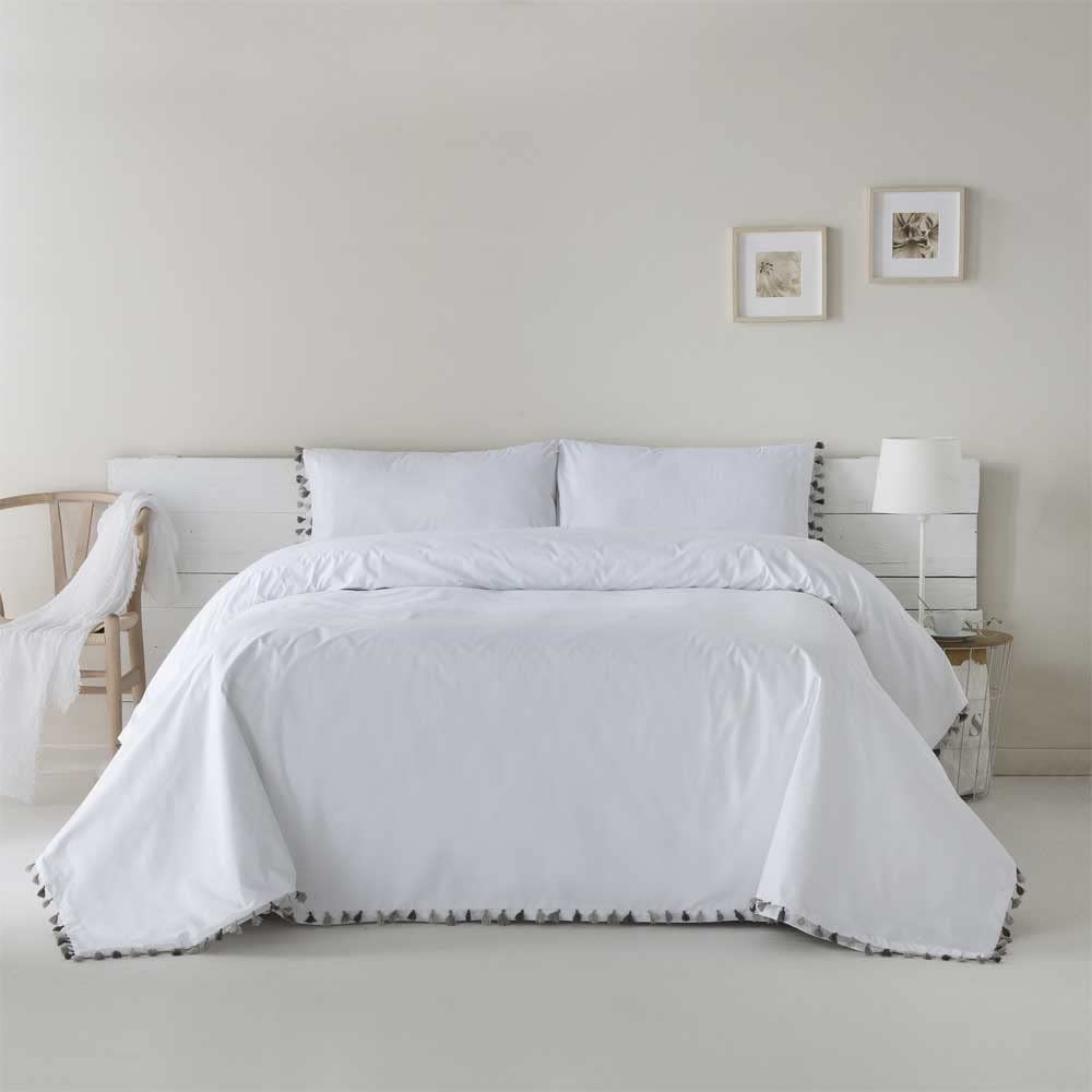 COTTON ARTean Funda Nórdica Cama 90 percal algodón 200 Hilos EGA Blanco
