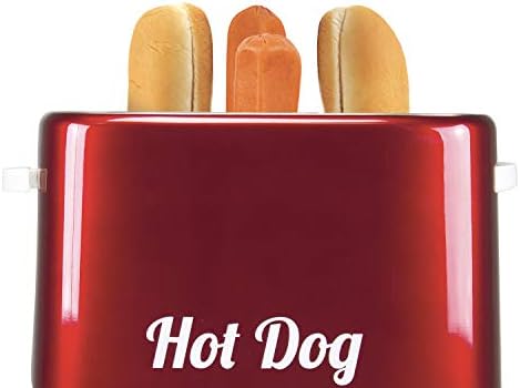 BEPER BT.150Y Hot Dog Machine with 5 Cooking Levels, with Vintage Design, Plastic, 750 W, Red, Black
