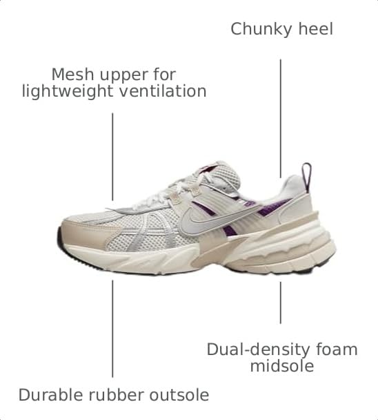 Image of Nike V2K Run Premium Shoes (HF4305-072, Light Bone /Sanddrift /Viotech /Metallic Silver) Size 8.5