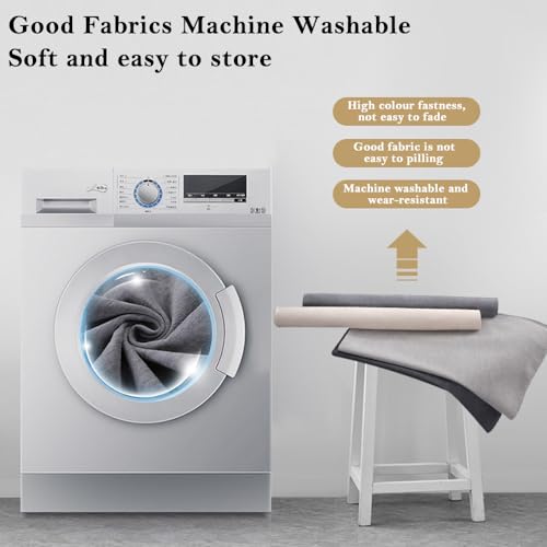 NUODWELL AB55236 Housse Canapé Chenille Antidérapante Gris